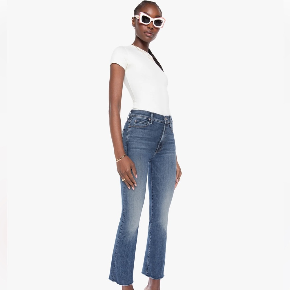 MOTHER DENIM The Hustler Ankle Fray Jeans in Color Healing Jar Size 28